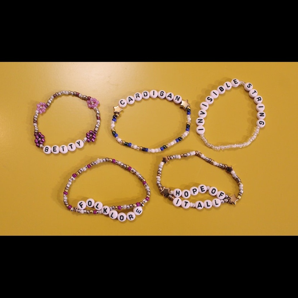 Taylor Swift Folklore Eras Tour Concert Friendship Bracelets Handmade 5 pack